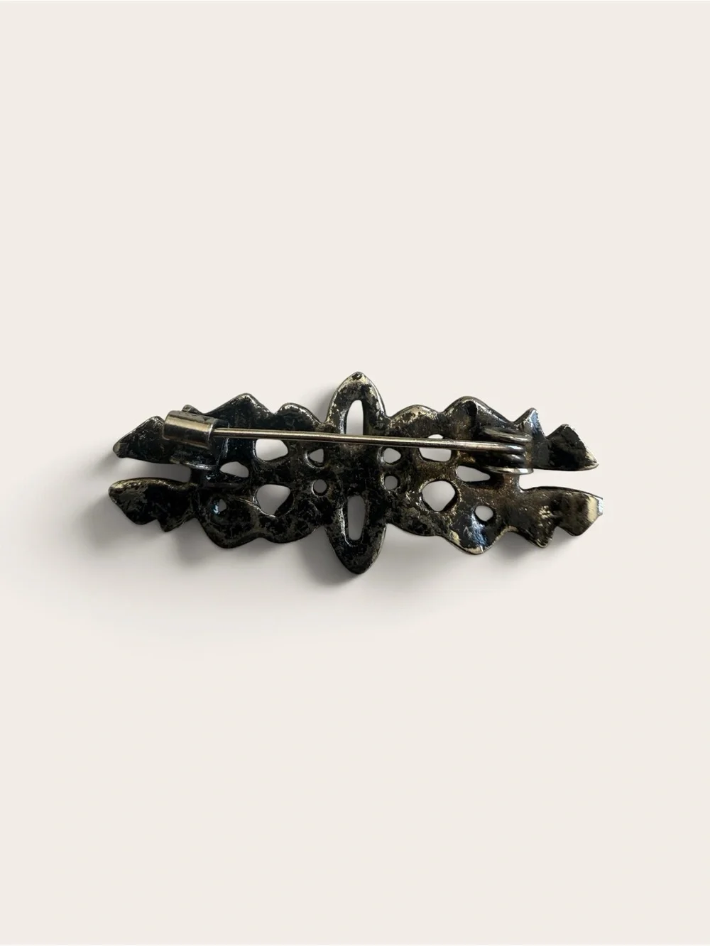 Vintage Floral Crystal .925 Art Deco Brooch